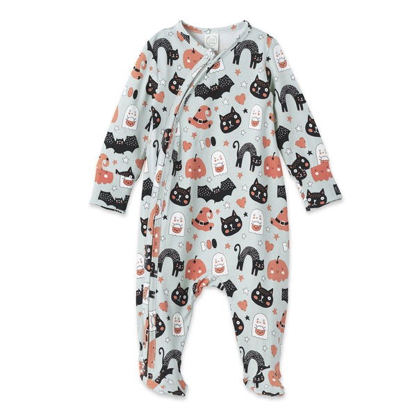 halloween-pumpkin-pals-bamboo-zipper-romper Sophia's StyleBaby Unisex Clothes-1